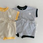 【73-110】セットアップ ボーダー Tシャツ&ショートパンツ - 画像 (5)