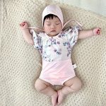 【73-120】水着 小花 可愛い スイムウェア&帽子 - 画像 (5)
