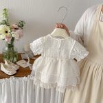 【73-100】ワンピースセット 蝶結び 可愛い 女の子 - 画像 (5)