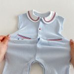【66-90】オールインワン ダブルポケット セーラー 可愛い ベビー服 - 画像 (11)