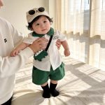 【73-100】セットアップ ダイナソー 可愛い トップス＆ボトムス - 画像 (4)