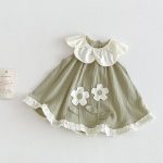 【73-120】ワンピース フリル襟 花柄 可愛い - 画像 (6)