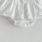 【73-110】ロンパース 蝶結び ホワイト シンプル 女の子 - 画像 (14)
