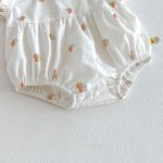 【66-90】ロンパース フリル襟 花刺繡 - 画像 (14)