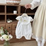 【66-90】オールインワン フリル ホワイト シンプル ベビー服 - 画像 (8)