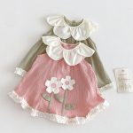 【73-120】ワンピース フリル襟 花柄 可愛い - 画像 (7)