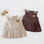 【73-110】ワンピース クマセーラー ノースリーブ 女の子 シンプル - 画像 (3)