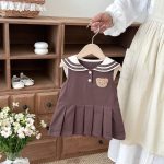 【73-110】ワンピース クマセーラー ノースリーブ 女の子 シンプル - 画像 (13)