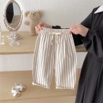 【73-120】ロングパンツ ストライプ柄 リネン コットン - 画像 (16)