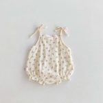 【66-90】キャミロンパース 花柄/ストライプ 可愛い ベビー服 - 画像 (6)