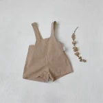 【73-100】サロペット ショートパンツ ベビー 韓国風 シンプル - 画像 (8)