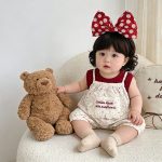 【73-100】サロペット&シャツ 可愛い フラワー柄 セットアップ - 画像 (8)