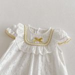 【66-90】オールインワン フリル ホワイト シンプル ベビー服 - 画像 (9)
