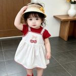 【73-120】ワンピース 可愛い チェリー柄 - 画像 (3)
