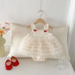 【66-90】ロンパース チェリー柄 女の子 可愛い - 画像 (7)