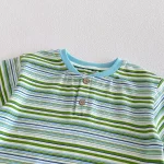 【73-120】半袖Tシャツ ベビー 男の子 ボタン付き ボーダー - 画像 (13)
