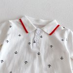 【66-90】ロンパース 総柄POLO シンプル ベビー服 - 画像 (8)