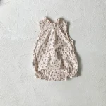 【66-90】ロンパース ベビー 韓国風 フリル襟 小花柄 - 画像 (15)