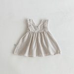 【80-120】ワンピース ストライプ フリル シンプル - 画像 (6)