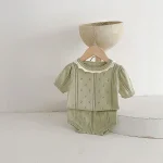 【66-100】セットアップ ベビー ニット フリル襟 - 画像 (6)