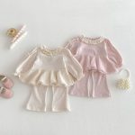 【73-110】セットアップ パフスリーブ シンプル 可愛い 女の子 - 画像 (2)