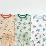【90-130】セットアップ キッズ 半袖 動物柄 ルームウェア - 画像 (4)