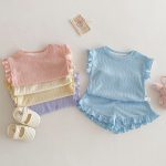 【73-120】セットアップ パステルカラー リブ 女の子 - 画像 (12)