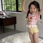 【90-140】水着 可愛い カラフル チェック柄 フリル - 画像 (5)