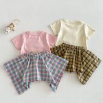 【73-120】ボトムス スカート風 チェック 可愛い 女の子 - 画像 (9)