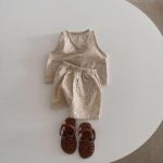 【73-100】セットアップ ベビー 韓国風 チェック ベスト&ショートパンツ - 画像 (15)