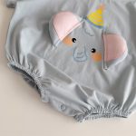 【66-100】ロンパース 可愛い ゾウ柄 ベビー服 - 画像 (8)