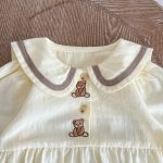 【66-90】ロンパース クマ柄 セーラー風 シンプル 着心地良い ベビー服 - 画像 (14)