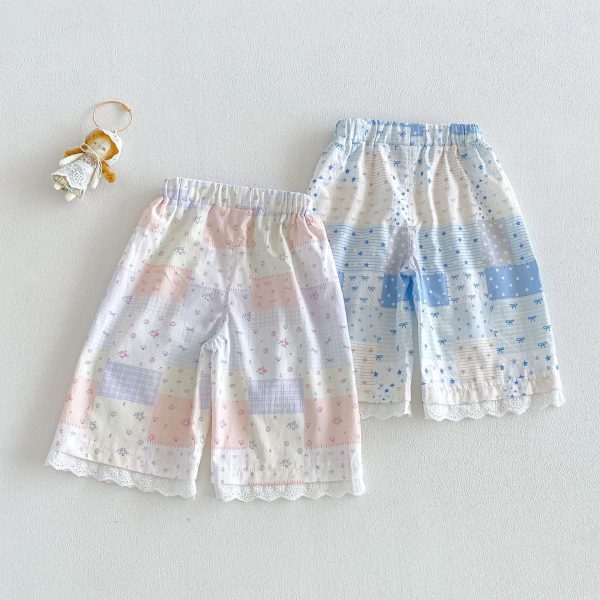 【73-120cm】パンツ 蝶結び柄 履きやすい ボトムス