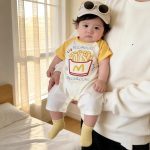 【66-90】ロンパース キイロ カラーバリ 可愛い ベビー服 - 画像 (5)
