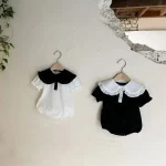 【66-90】ロンパース ベビー 女の子 半袖 韓国風 丸襟 - 画像 (20)