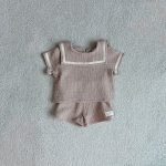 【73-100】セットアップ ベビー セーラー風 ナチュラル - 画像 (4)