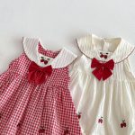 【73-120】ワンピース 蝶結び付き ノースリーブ 女の子 おしゃれ - 画像 (10)