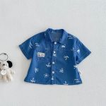【73-110】セットアップ デニム ツリー柄 カジュアル - 画像 (6)
