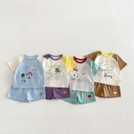 【73-120】セットアップ カラーバリ カートゥーン 可愛い ベビー服 - 画像 (7)