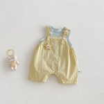 【66-90】セットアップ イエロースター サロペット&シャツ