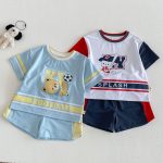 【73-120】セットアップ サッカーロゴ カジュアル 子供服 - 画像 (2)