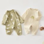 【66-90】オールインワン ネコ柄 コットン 可愛い 肌触り良い ベビー服 - 画像 (2)