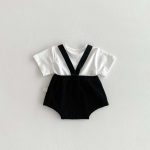 【66-90】サロペットorTシャツ カジュアル シンプル 赤ちゃん服 - 画像 (12)