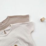 【66-90】ロンパース クマ柄 ポケット付き 半袖 ベビー服 - 画像 (17)