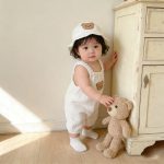 【66-100】サロペット＆帽子 クマ柄 可愛い ベビー服 - 画像 (12)