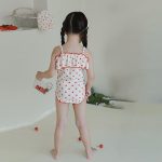 【80-130】水着 ドット フリル 可愛い 女の子 スイムウェア - 画像 (9)