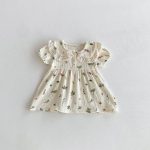 【80-130】ワンピース 花柄 半袖 可愛い女の子 - 画像 (4)