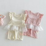 【73-110】シャツorパンツ フリル メッシュ シンプル 可愛い 女の子