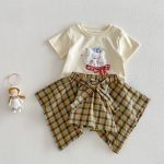【73-120】ボトムス スカート風 チェック 可愛い 女の子 - 画像 (5)