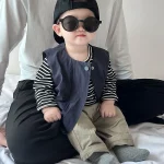 【66-100】ベスト or ボーダーシャツ ベビー 男の子 カジュアル